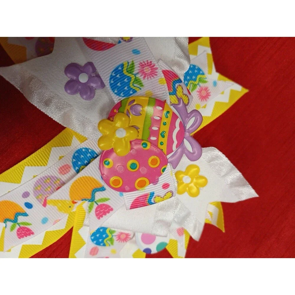 Lot Of 4 Easter Bunny Easter Egg Girls Hair Bows